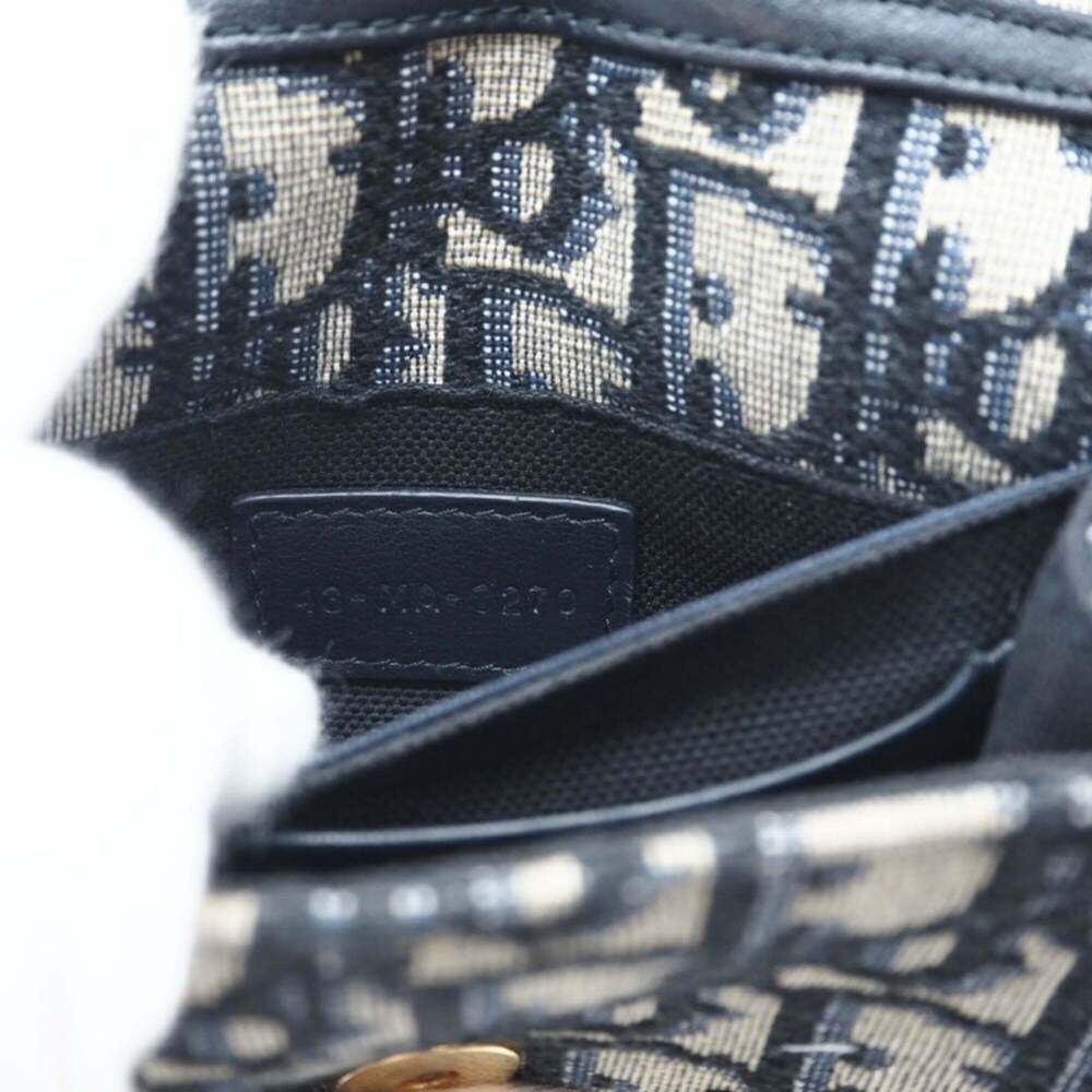 CHRISTIAN DIOR Blue Canvas Trotter Shoulder Bag - Picture 12 of 12